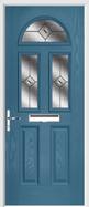 2 Panel 2 Square 1 Arch Composite Door fusion glass