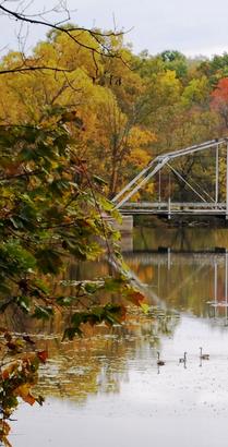 Elsie Grist Mill Dam Bridge - photographed by Richard Bates