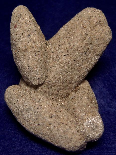 Sand Calcite crystals, Badlands, Pennington County, South Dakota, USA, ex Ted Morley, collected ca. 1960