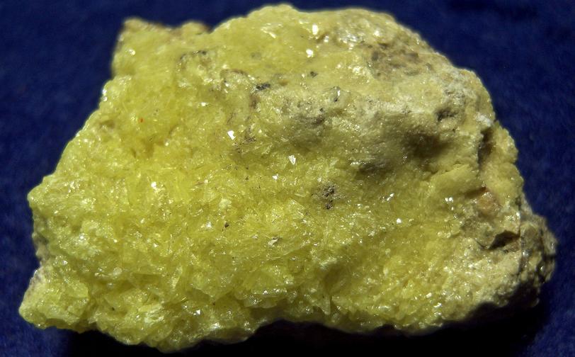 native SULFUR crystals, Sulphur Springs, Soufriere, Saint Lucia, ex Morris Museum