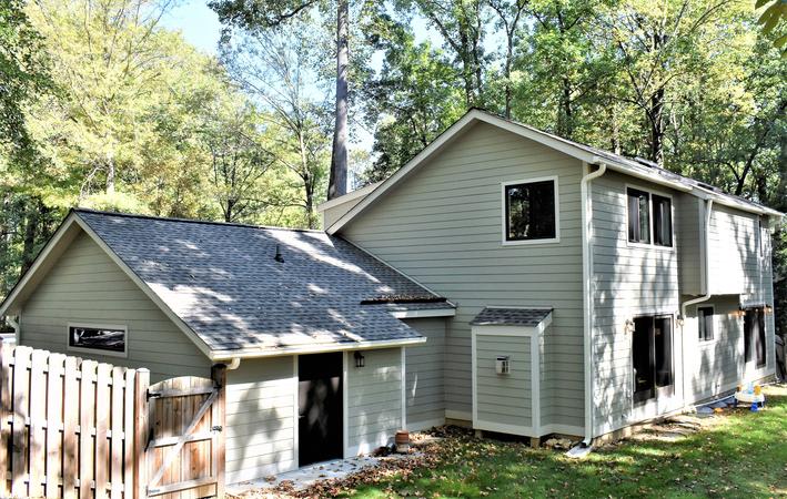 Hardie Siding, Roofing, and Window Contractor Columbia, MD Rear After