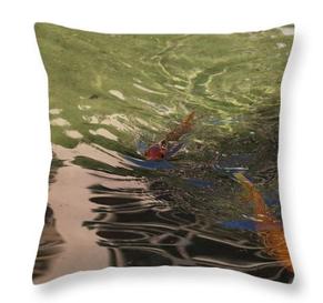 Monte Carlo Koi Fine Art Throw Pillow by Laura Davis