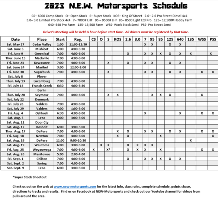 Schedule