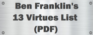 Benjamin Franklin's 13 Virtues List