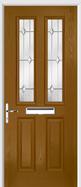 2 panel 2 square composite door regal opal glass