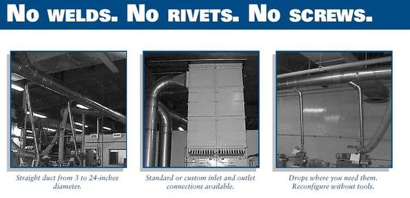 Airtight Quick-Connect Ductwork