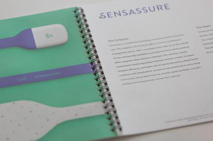 sensassure graphic design printed media demo day booklet