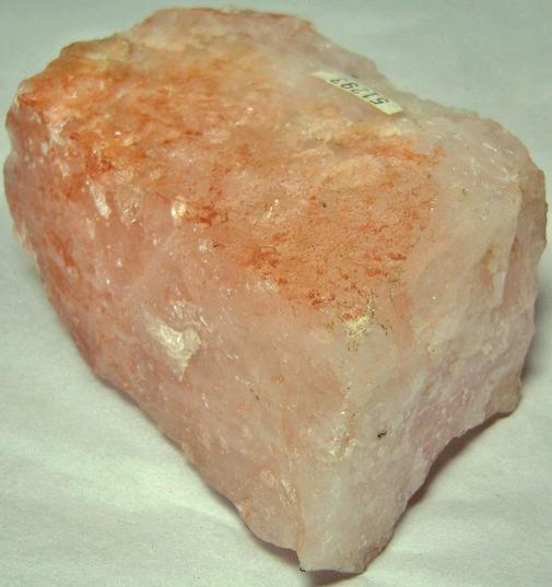 ROSE QUARTZ - Lyndoch Township (Hines Mine), Renfrew County, Ontario, Canada - ex Harold D. Levey "Mineral Hill"