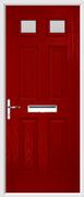 4 Panel 2 Square Composite Door obscure glass