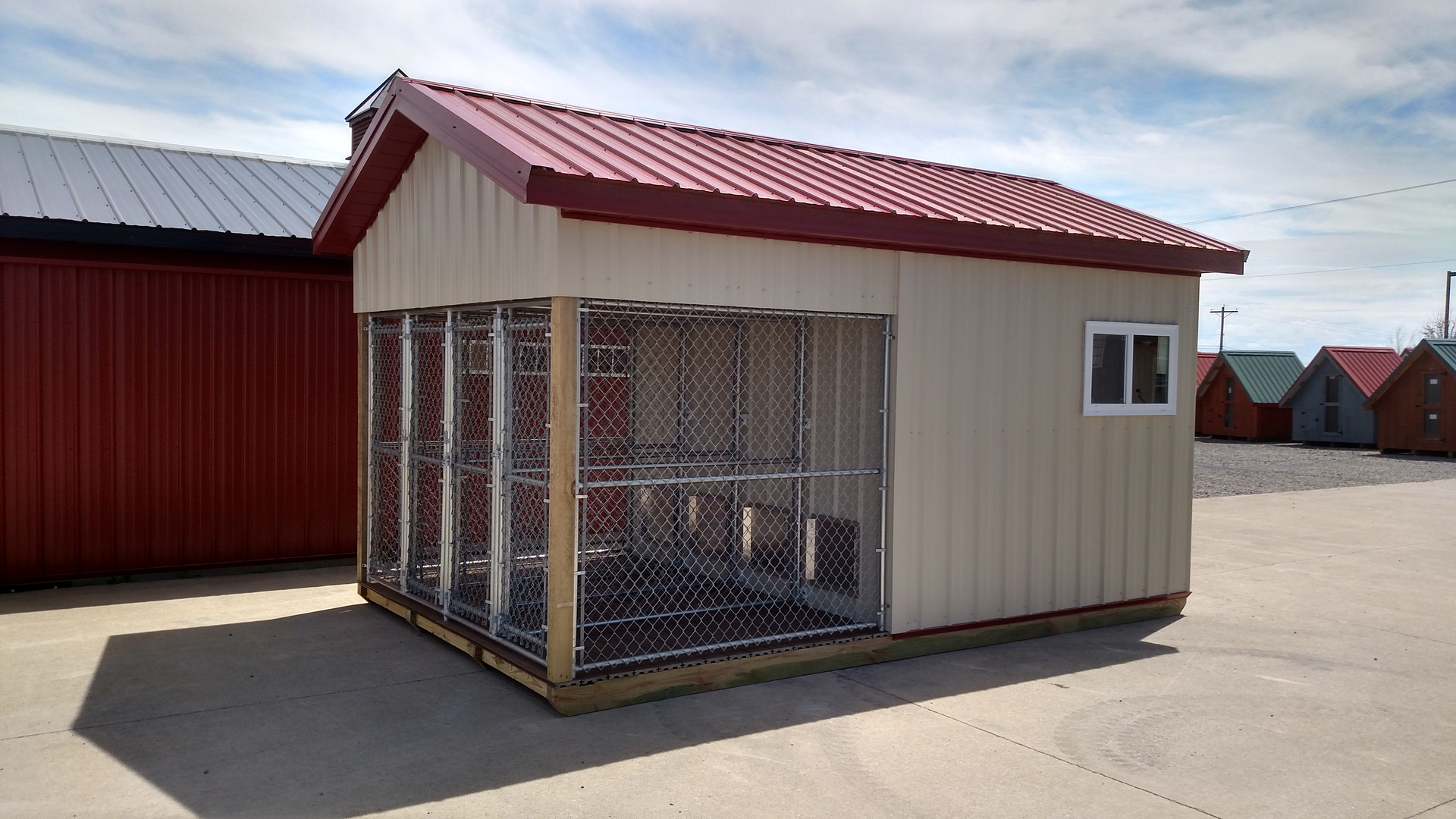 Custom outside dog outlet kennels