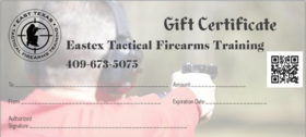 Eastex Tactical Gift Certificate