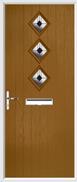 3 Diamond Composite Door art deco glass