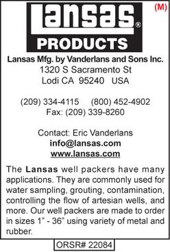 Lansas Products, Vanderlans, Well Packers