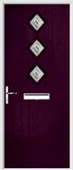 3 Diamond Composite Door fusion art glass