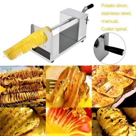 Spiral Potato Chips Cutter in Pakistan Stainless Steel Tower Tornado Lays Round Spring Slicer Peshawar