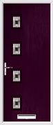 4 Square Composite Door aspen glass