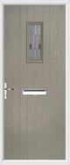 Cottage rectangle composite door lignum glass