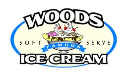 WOODS ICE CREAM SOFT SERVE FAMOUS LOGO