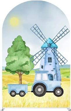 BLUE FARM WINDMILL BACKDROP ARCH COVER