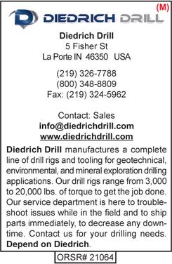 Drilling Tools, Diedrich Drill