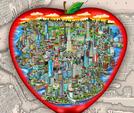 Charles Fazzino Chronicles of the Big Apple Map