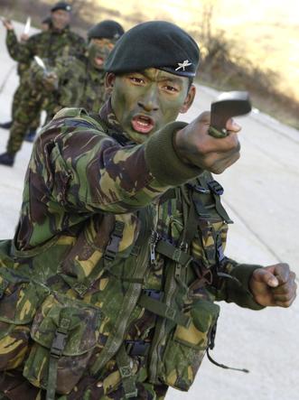 Gurkha with kukri taken in Bosnia