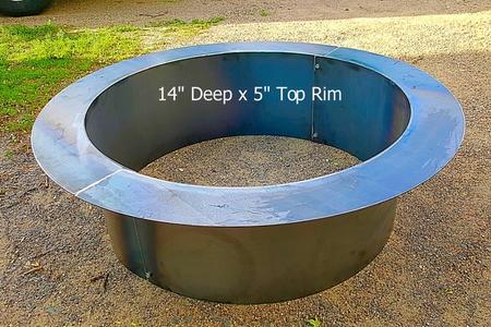 Stainless Steel Fire Pit Ring With Rolled Top Flange Fire Pit