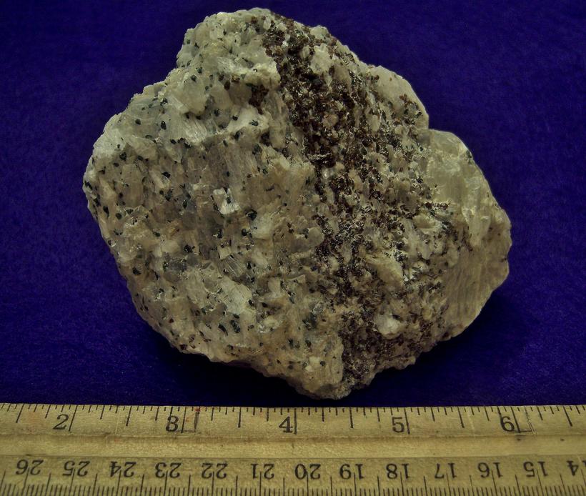 WOLLASTONITE crystals, DIOPSIDE, ANDRADITE GROSSULAR GARNET - Lewis Mine (Cabot Corporation Mine, Lewis NYCO mine), Willsboro, Essex County, New York, USA - ex Rutgers Geology Museum
