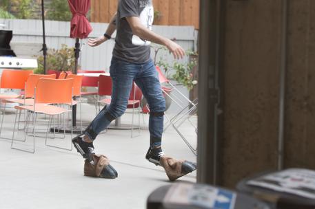 young male walking with costume hooves