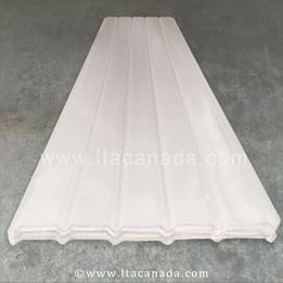Lamina de policarbonato con perfil trapezoidal color opal LTA