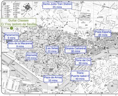 Spanish and classical guitar lessons in the center of Seville