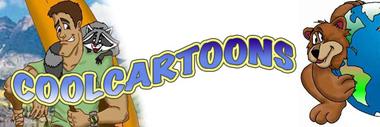 cool cartoons banner logo