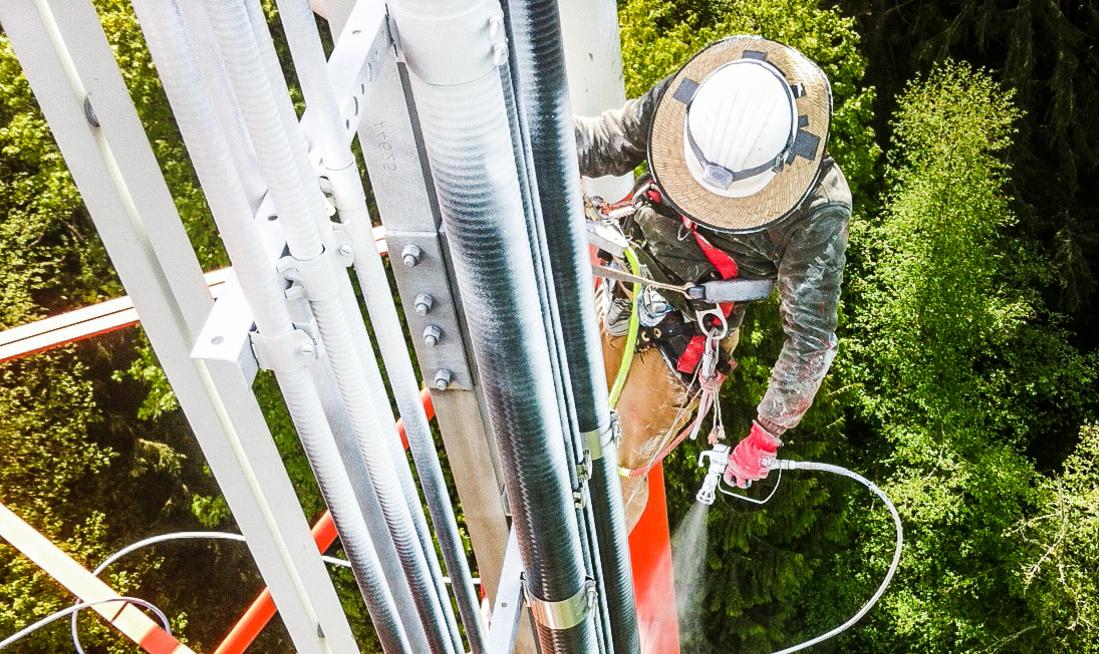 Tower Painters with sprayer