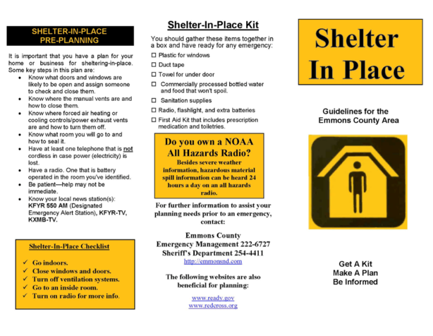 Shelter in Place Brochure