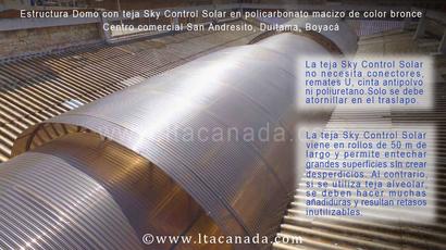 Estructura Domo con lamina Sky Control Solar color Bronce