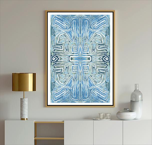 Blue Multi-color Abstract Art, #Dubois Art, #Metaphor Art by Lori Dubois, #Blue Art, #modern art, #abstract art
