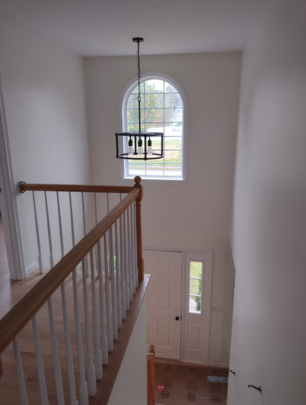 Finished painted foyer and stairway.