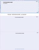 Blue computer laser cheque top position -also middle or bottom cheque depending on accounting software.