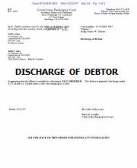 Obtaining Copy Of Bankruptcy Discharge Papers