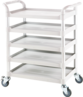 5 tier shelving medical carts, 5 shelf hospital trolley manufacturer Taiwan