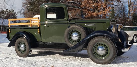 international pick up truck from the 1930's- Mad Muscle Garage Classic Cars