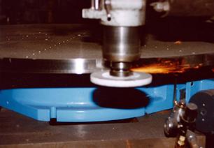 An installed Rotary Grinding Table in operation in a manufacturing plant