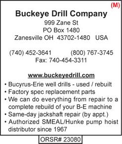 Buckeye Drill Company, Rigs