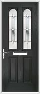 2 Panel 2 Arch Composite Door regal diamond glass