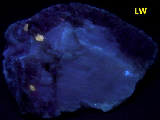 Beryl Aquamarine, Albite Oligoclase, Smoky Quartz, Muscovite, Fluorapatite, Garnet, fluorescent - Case Quarries, Portland, Middlesex County, Connecticut, USA