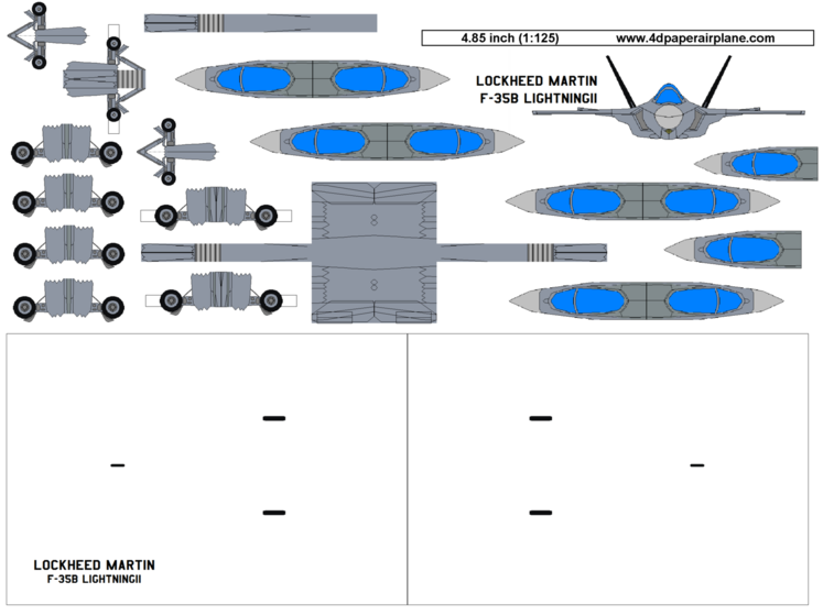 4D model template of Lockheed Martin F-35B Lightning II