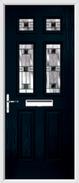 2 Panel 4 Square Composite Door aspen glass