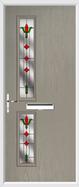 2 Square Composite Door fleur-de-lys glass