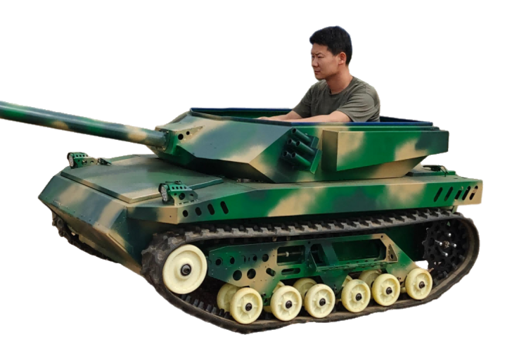 Rideable tank for playground