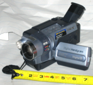 Vintage video camera recorder and cassette tape novelty erasers —